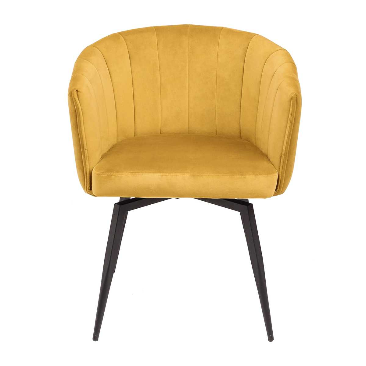 Поворотное кресло AksHome Melon карри, велюр 79678 2