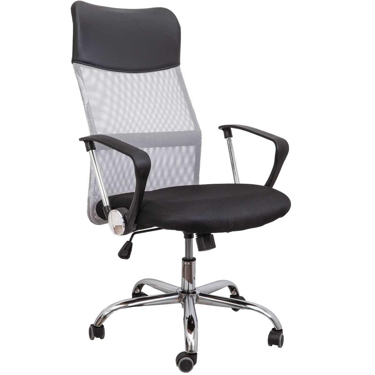Офисное кресло AksHome Aria серый + черный, сетка 69491