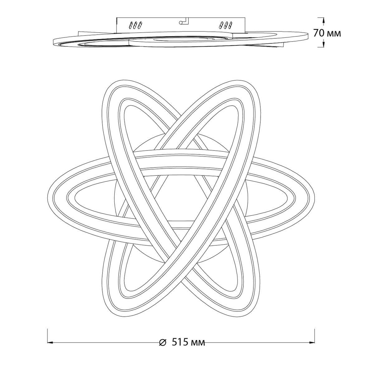 Потолочный светодиодный светильник Escada Quant 10245/3LED 1