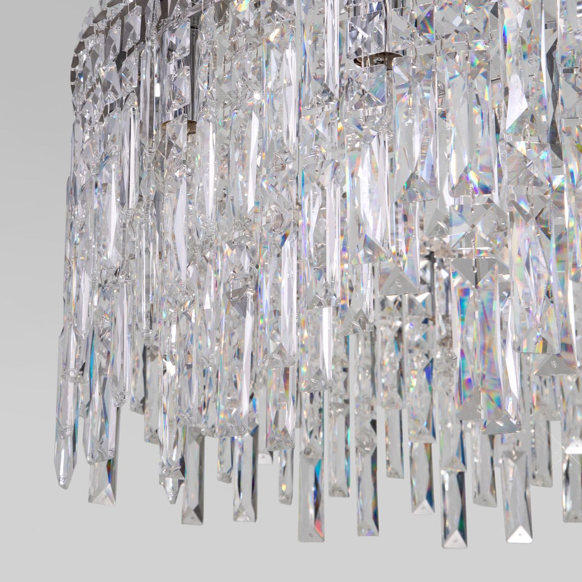 Подвесная люстра Eurosvet Blitz 60160 хром/ прозрачный хрусталь Strotskis 2