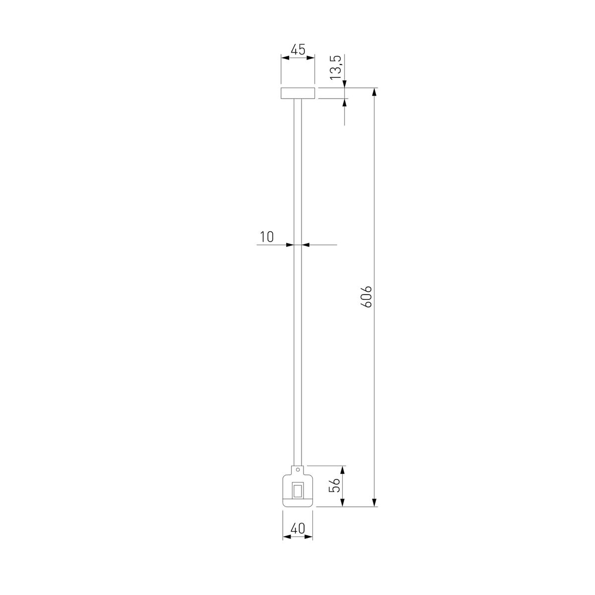 Декоративная стойка с коннектором Elektrostandard Esthetic Magnetic 85153/00 a065449 1