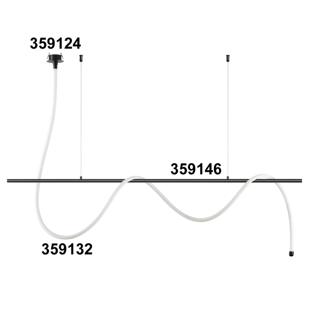 Светодиодный гибкий неон Novotech Konst Ramo 38W/m теплый белый 3 м 359132 3