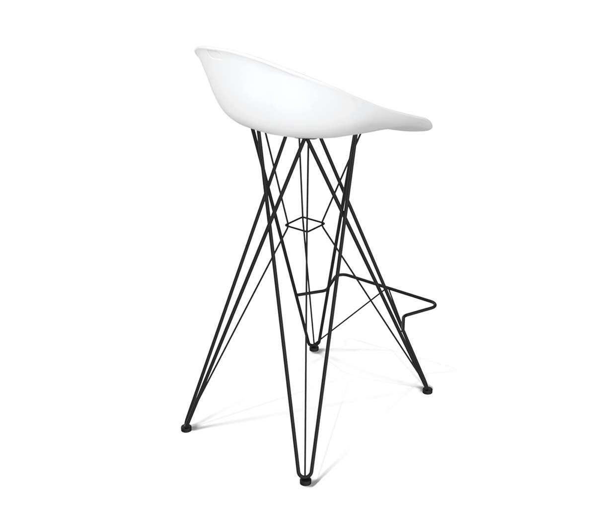 Барный стул Sheffilton SHT-ST19/S66 белый/черный муар 2662741704 4