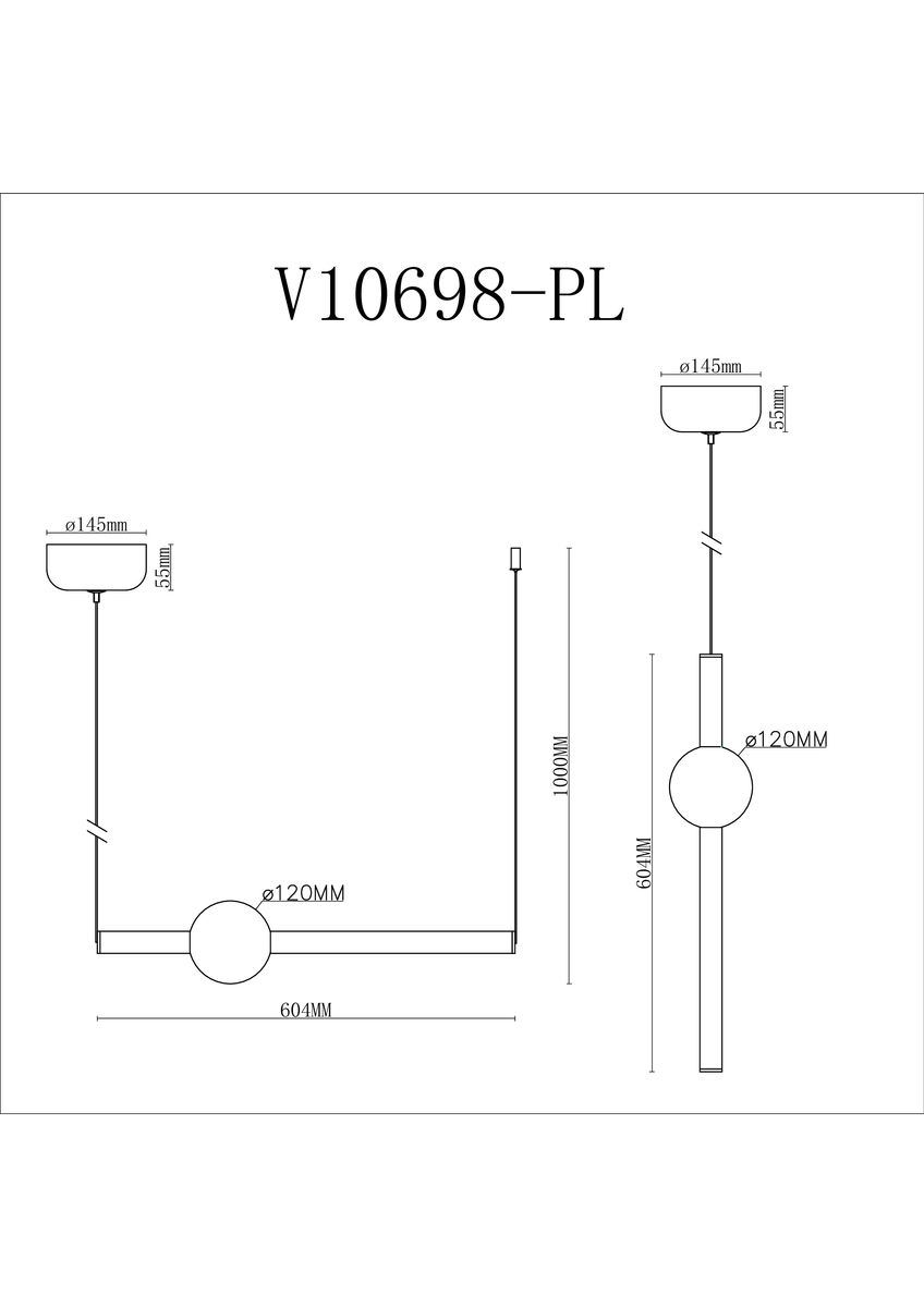 Подвесной светодиодный светильник Moderli Eclipse V10698-PL 1