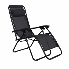 Шезлонг AksHome Relax черный, ткань 87207