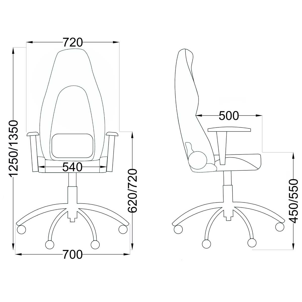 Игровое кресло AksHome Bolid черный, экокожа 80349 1