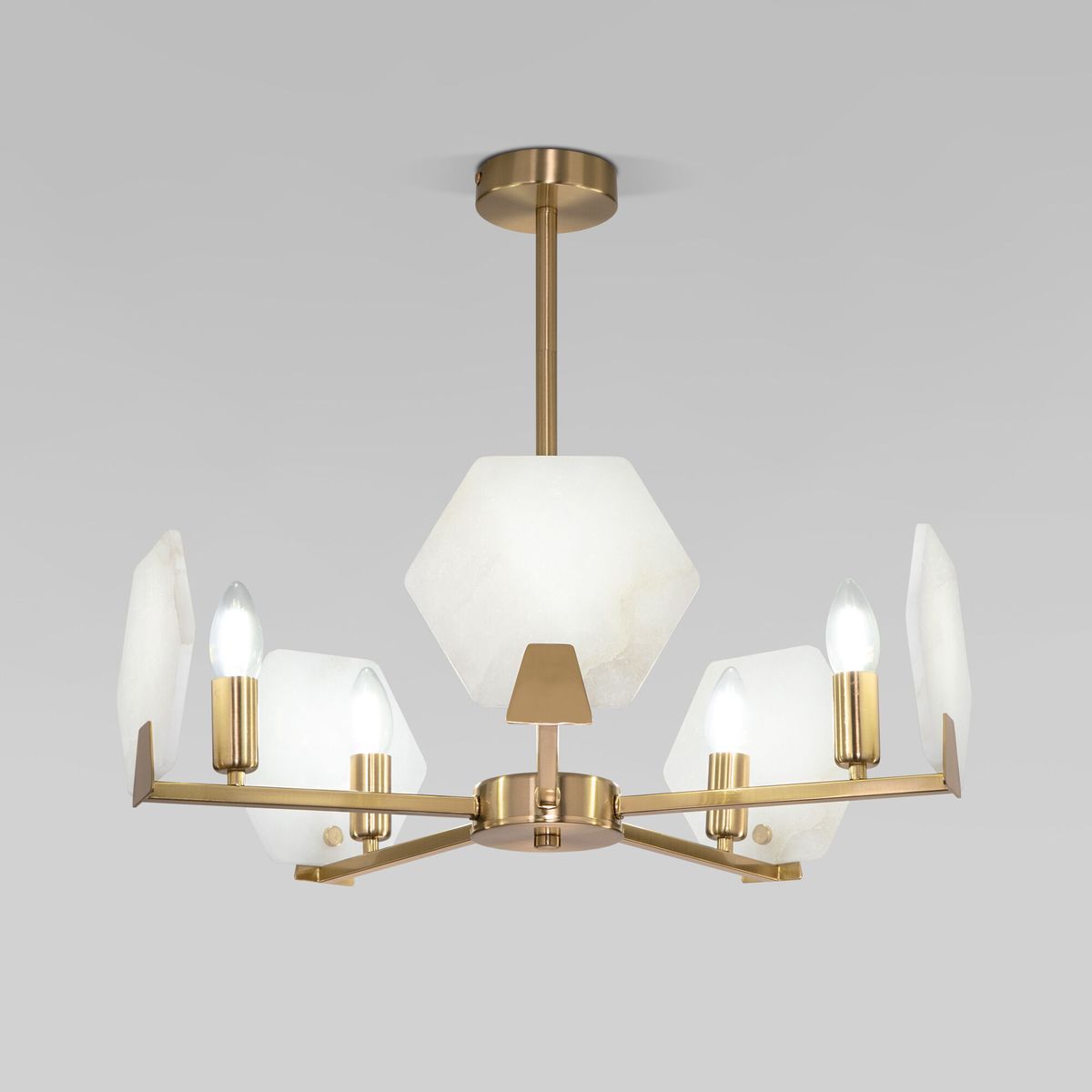 Потолочная люстра Eurosvet Marble 60158/5 латунь 4