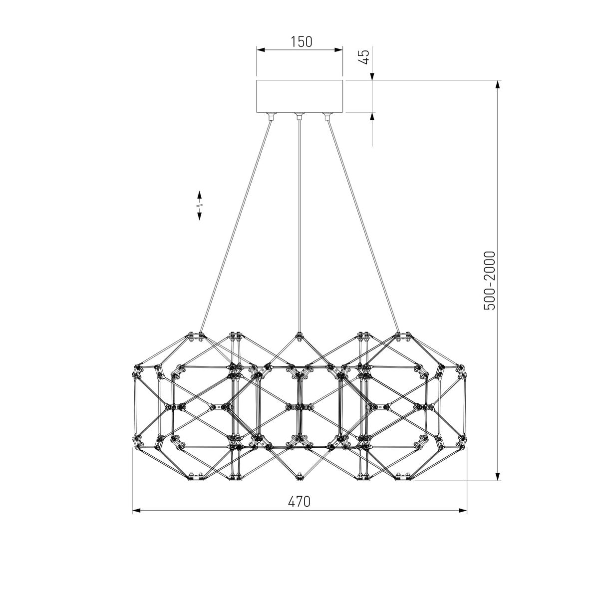 Подвесной светодиодный светильник Eurosvet Uma 90369/5 медь 1