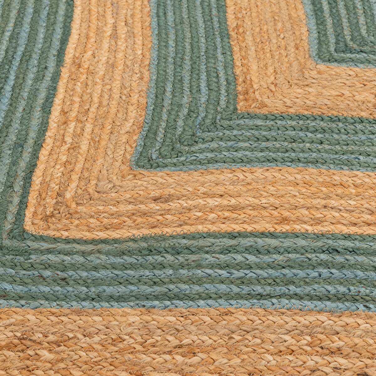 Ковер Tkano из джута с вставками зеленого цвета из коллекции Ethnic, 160х230 см TK22-DR0021 3