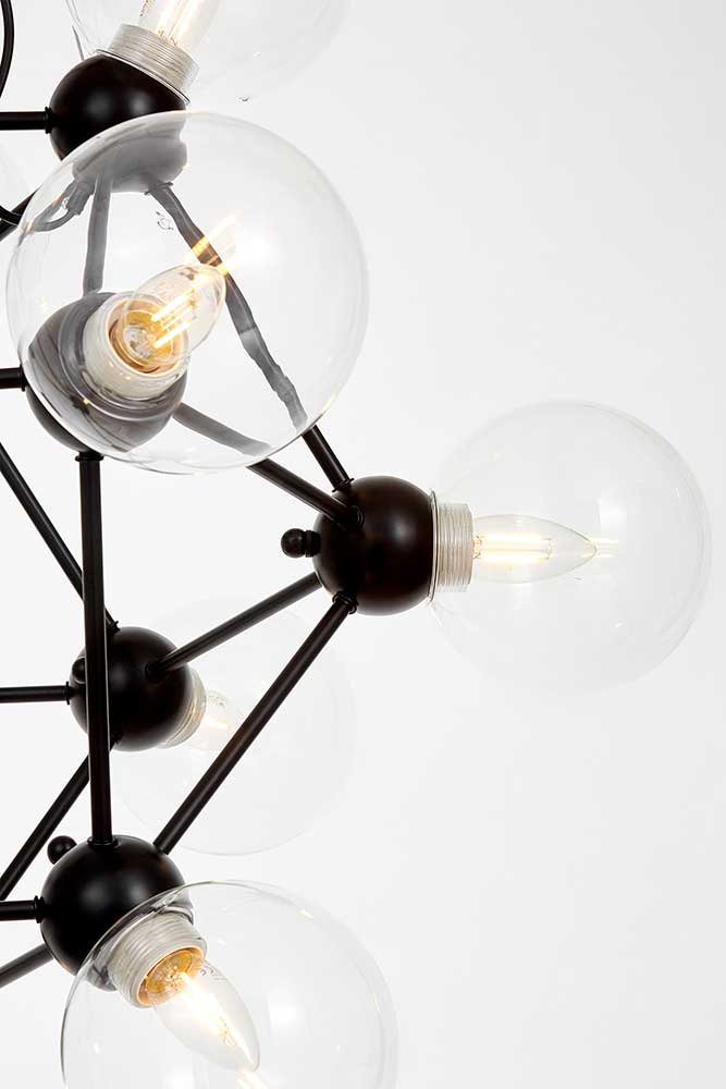 Подвесная люстра Lumina Deco Zodiak LDP 160N-12 BK+PR 1