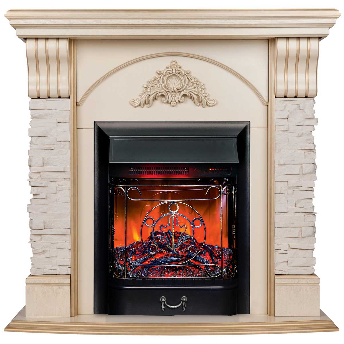 Электрокамин Realflame Athena WT с очагом Majestic Lux Black RC 305128