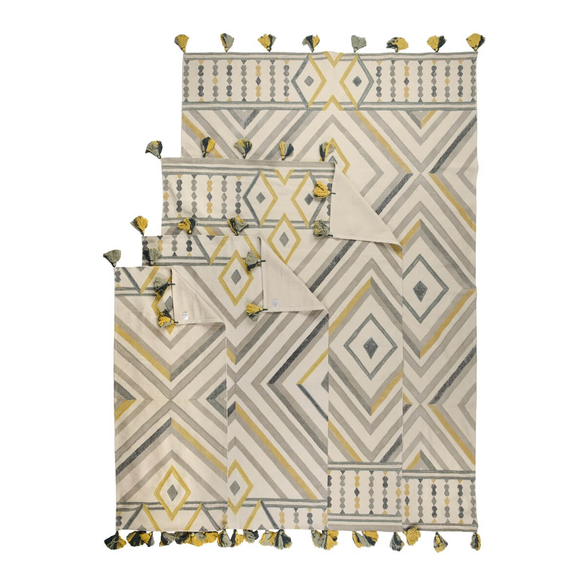 Ковер Tkano из хлопка с контрастным узором и кисточками из коллекции Ethnic, 120х180 см TK20-DR0019 2