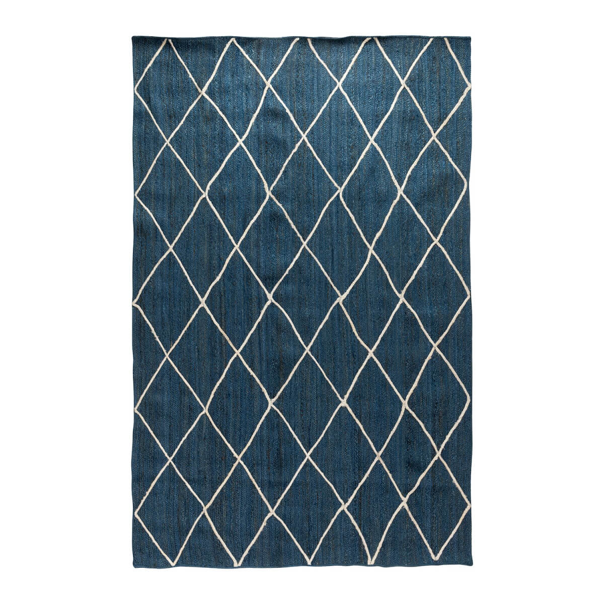 Ковер Tkano из джута темно-синего цвета с геометрическим рисунком из коллекции Ethnic, 200x300 см TK21-DR0014