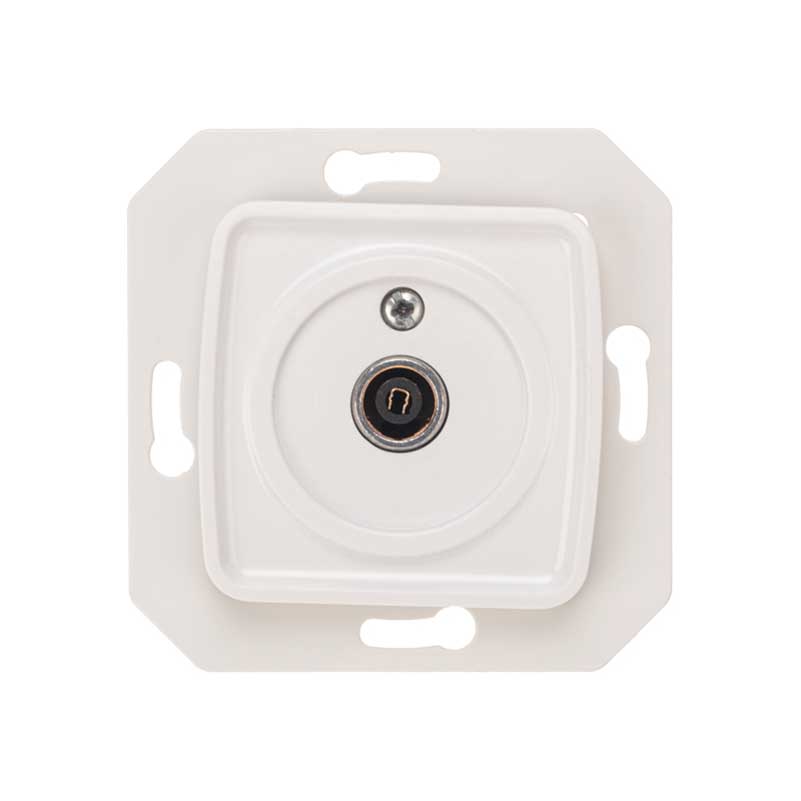 DEA Розетка TV Проходная с/у мех. Бел KRANZ KR-78-0221