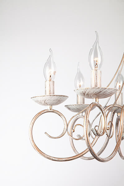 Подвесная люстра Eurosvet 22404/8 белый с золотом изображение 3 Подвесная люстра Eurosvet 22404/8 белый с золотом Фото № 3