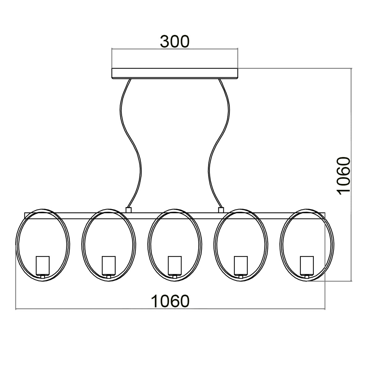 Подвесной светильник Vele Luce Liberty VL6302P05 4