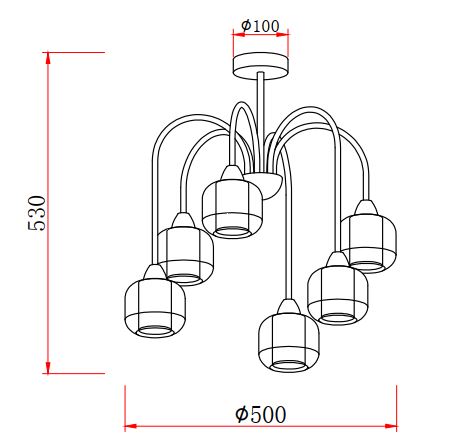 Подвесная люстра Rivoli Montaro 4078-306 Б0047340 1