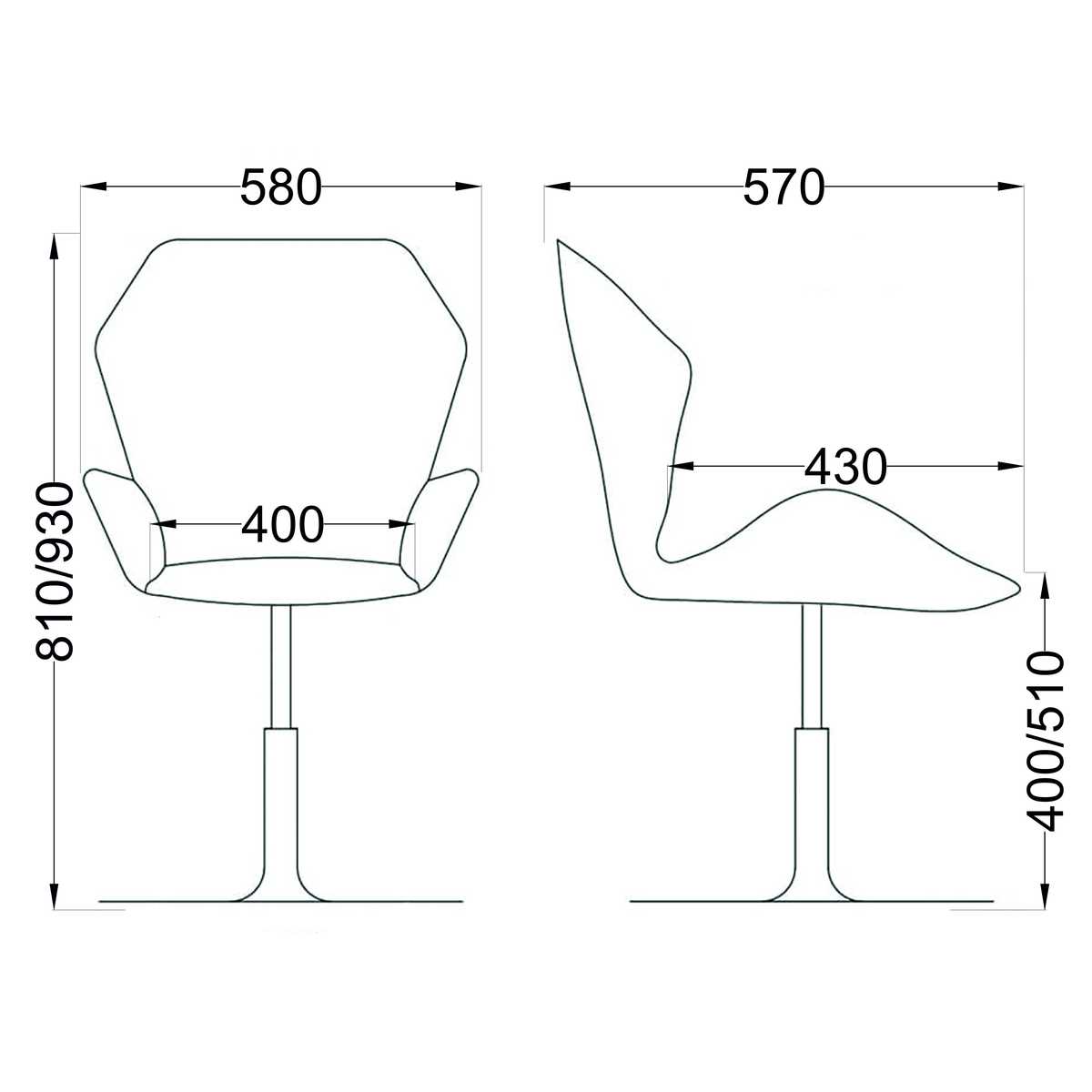 Поворотное кресло AksHome Oslo пыльная роза, велюр 75650 1