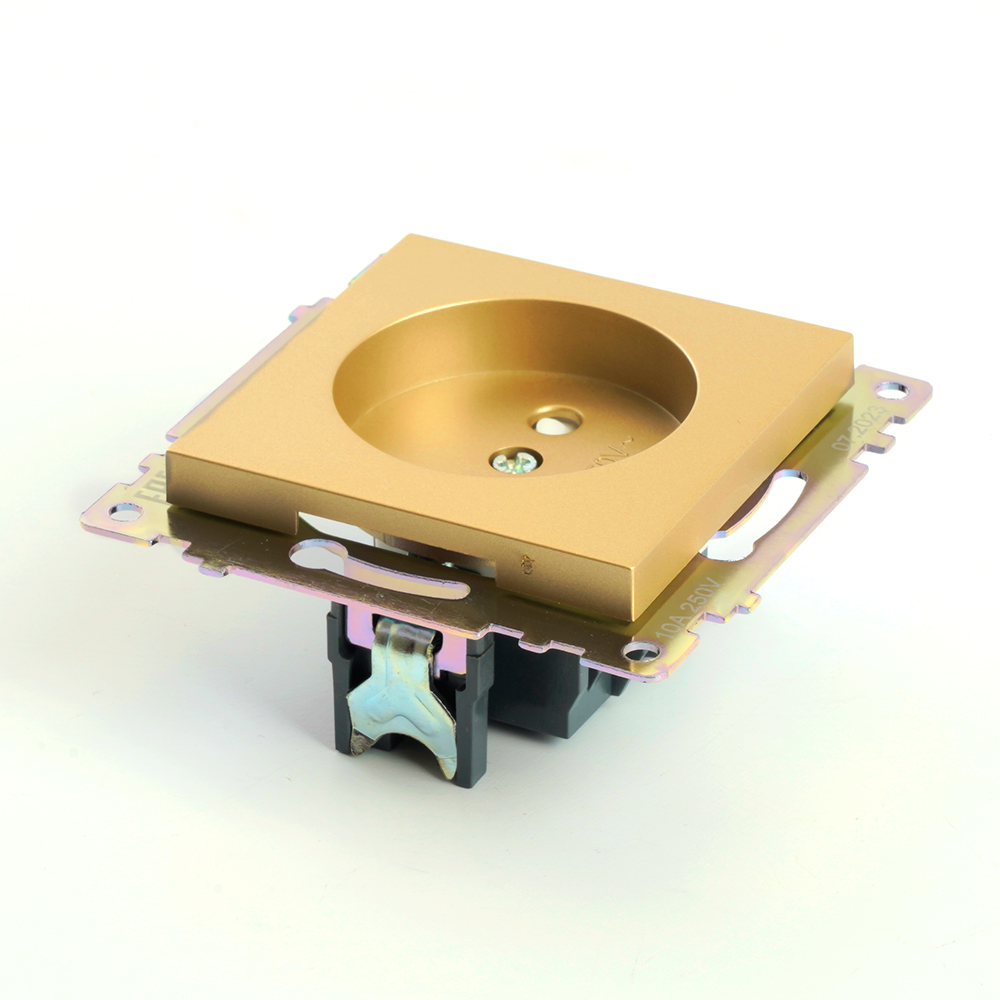 Розетка 2P Stekker Катрин золото GLS10-7109-08 49223 1