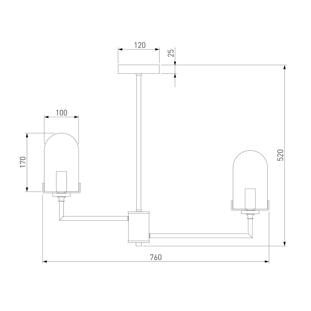 Подвесная люстра Eurosvet Pluto 60156/8 хром 1