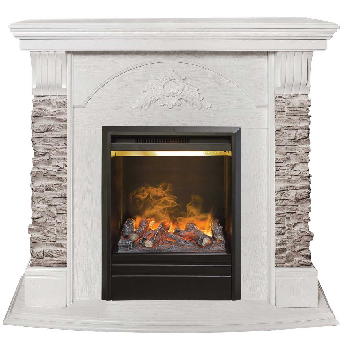 Электрокамин Realflame Athena GR WT с очагом 3D Olympic 342132