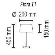 Настольная лампа TopDecor Fiora T1 10 05g 1