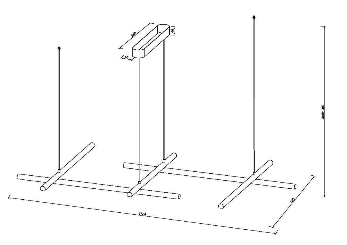 Подвесной светодиодный светильник Maytoni Radiance MOD278PL-L86G3K1 1
