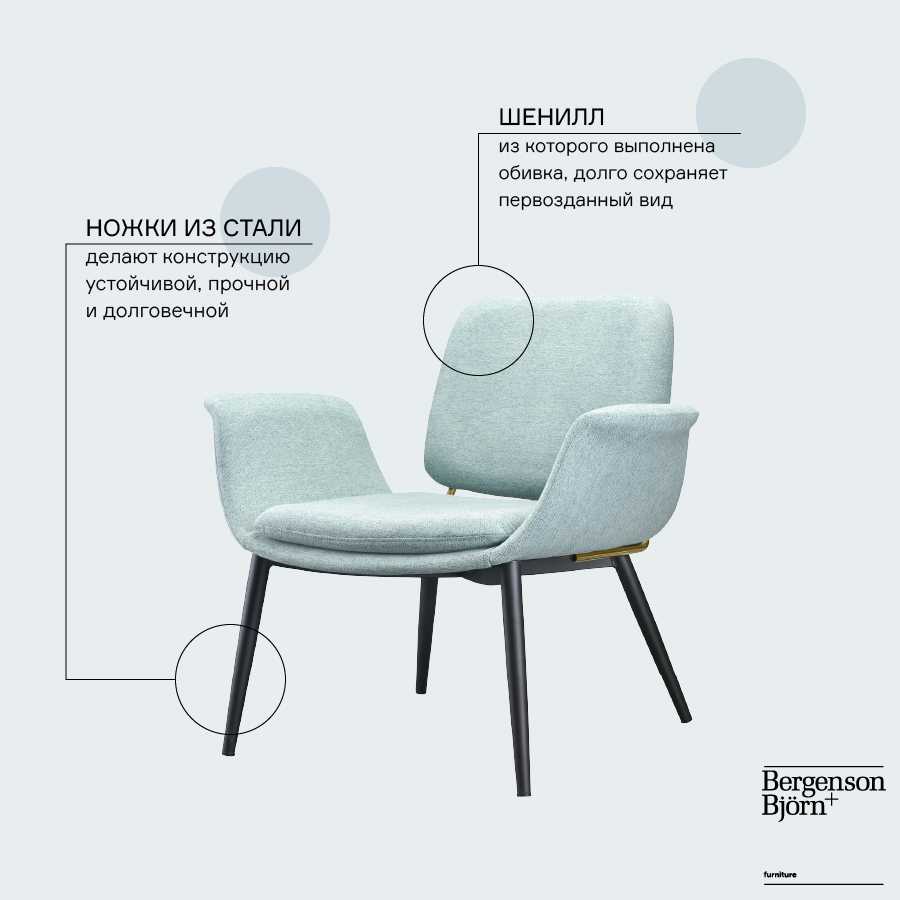 Кресло Bergenson Bjorn Hilde FH-HLD-ARMCH-PL-BL 1