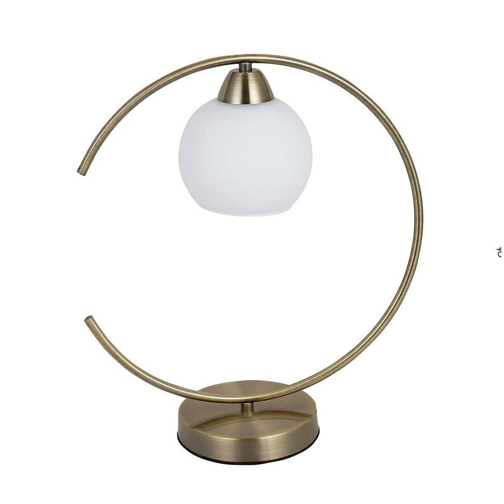 Настольная лампа ЭкономСвет 15015/1T BRS WT