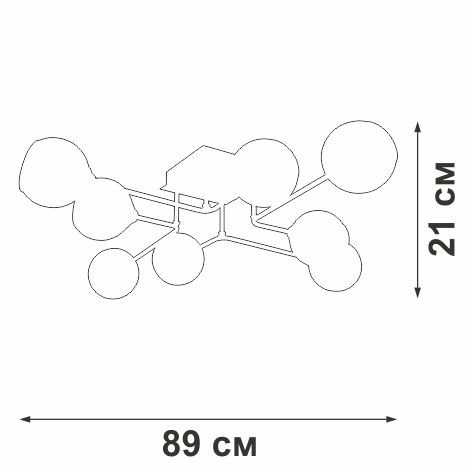 Потолочная люстра Vitaluce V4795-1/8PL 2