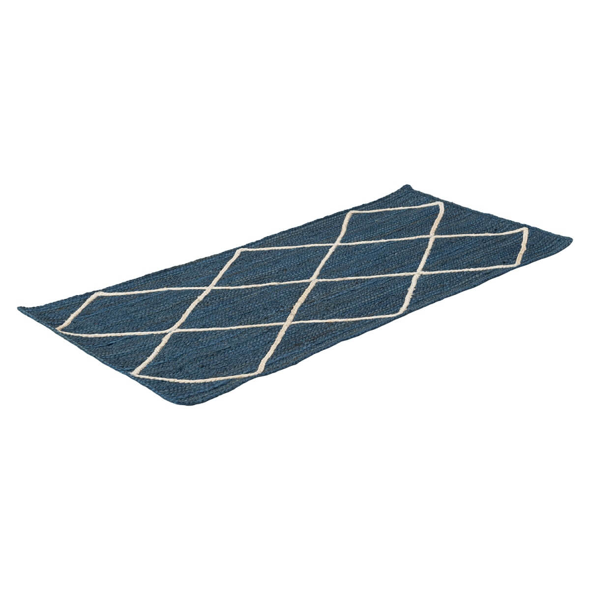 Ковер Tkano из джута темно-синего цвета с геометрическим рисунком из коллекции Ethnic, 70х160 см TK21-DR0011 1