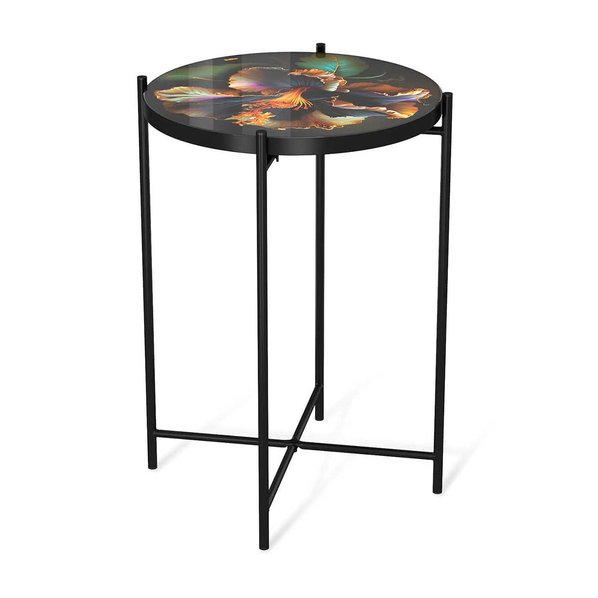 Журнальный стол Sheffilton SHT-CT8-3 ночной цветок/черный муар 5093730109