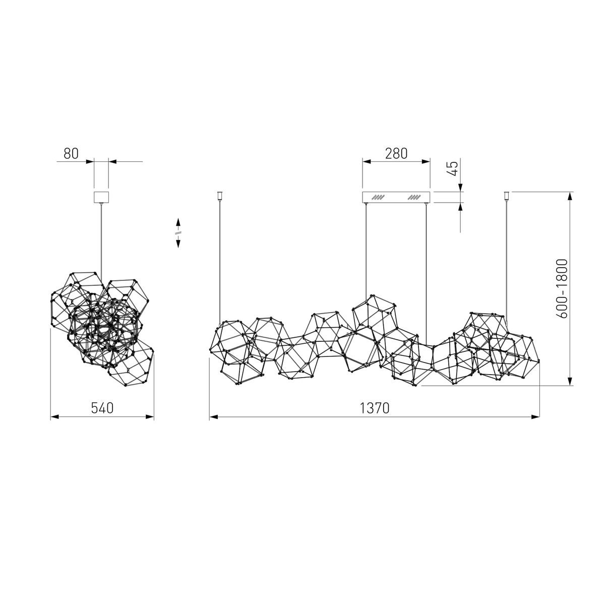 Подвесной светодиодный светильник Eurosvet Uma 90368/14 медь 1