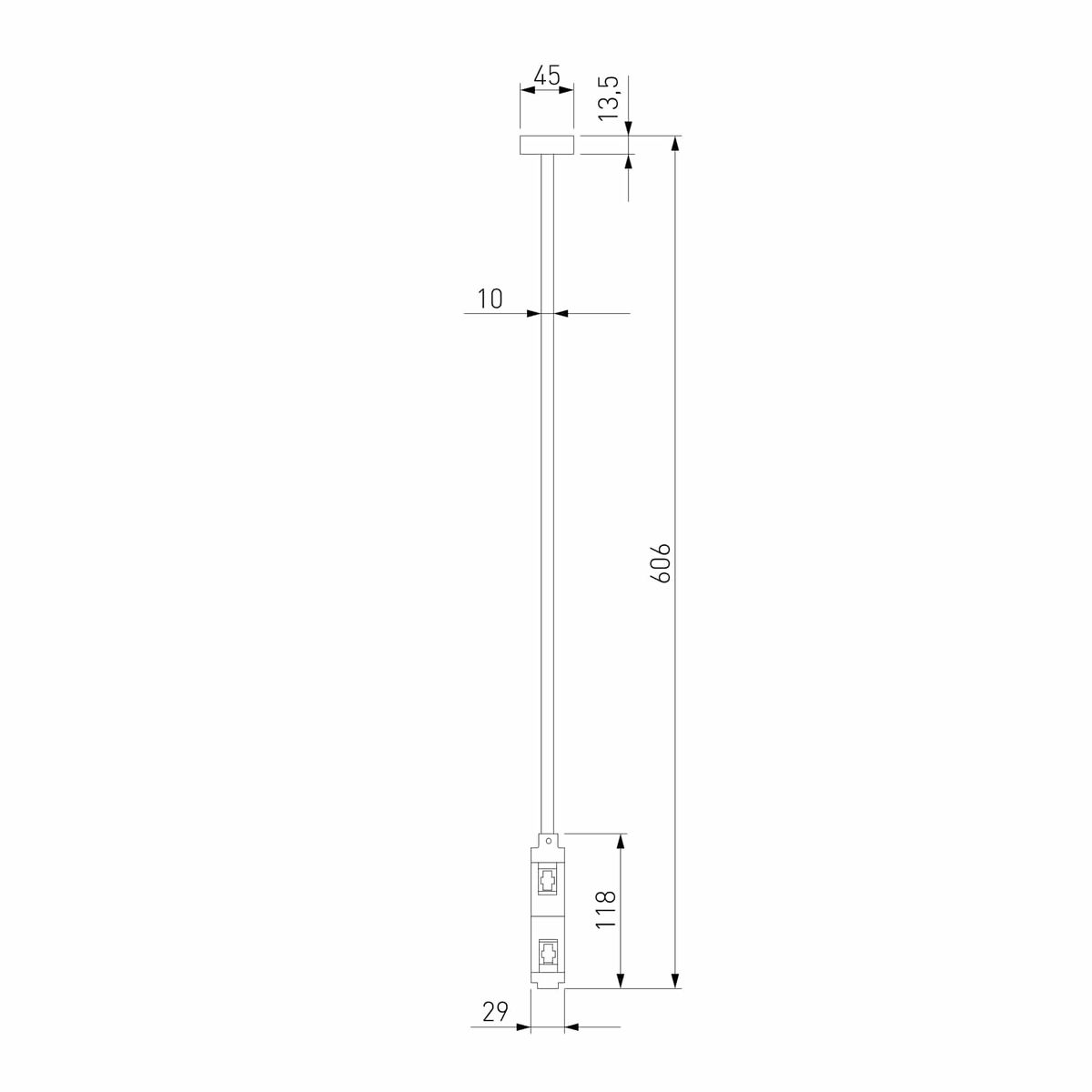 Декоративная стойка двойная Elektrostandard Esthetic Magnetic 85150/00 a065446 4