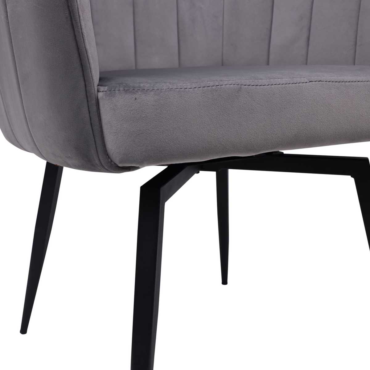 Поворотное кресло AksHome Melon серый, велюр 79675 4