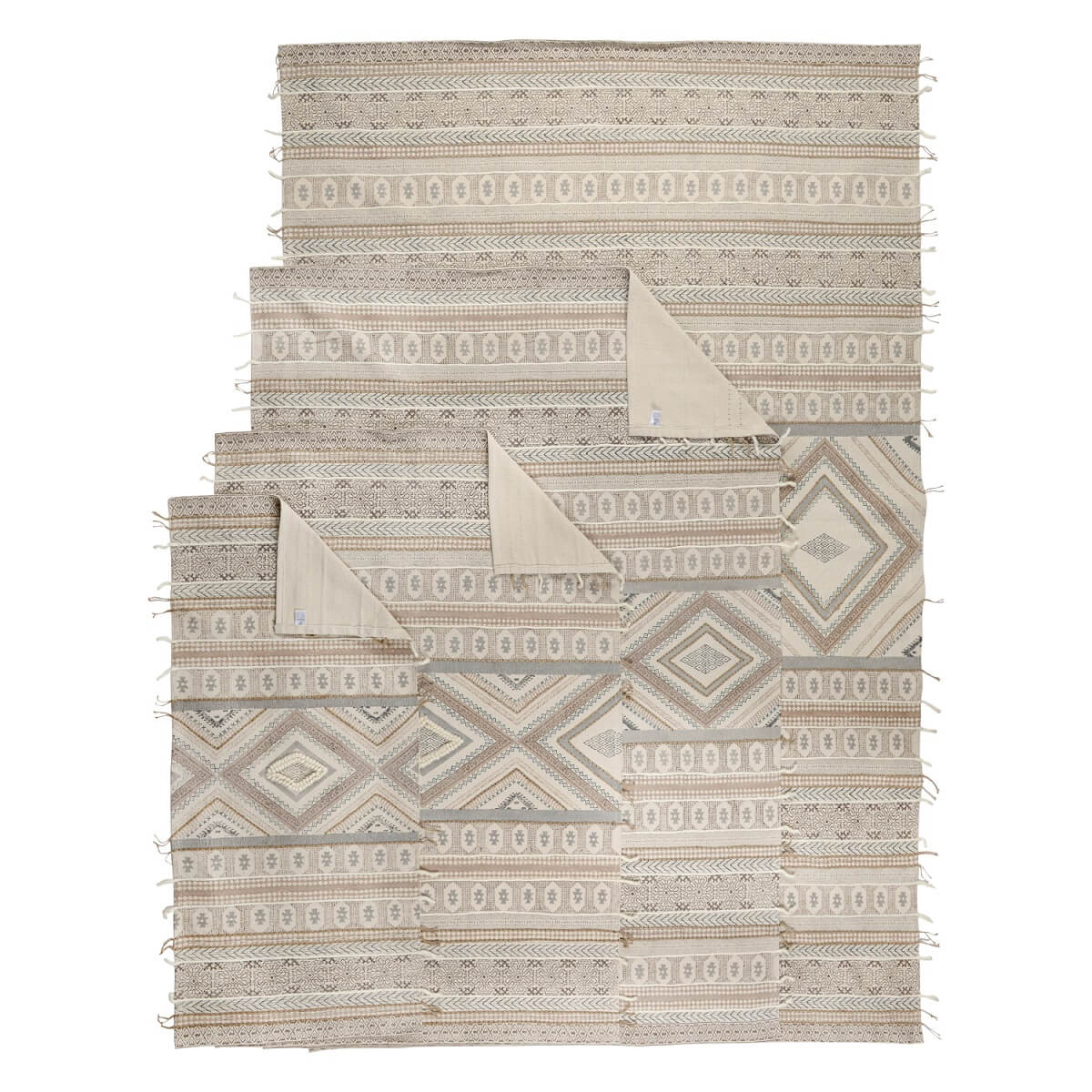 Ковер Tkano из хлопка, шерсти и джута с геометрическим орнаментом из коллекции Ethnic, 200х300 см TK20-DR0013 5