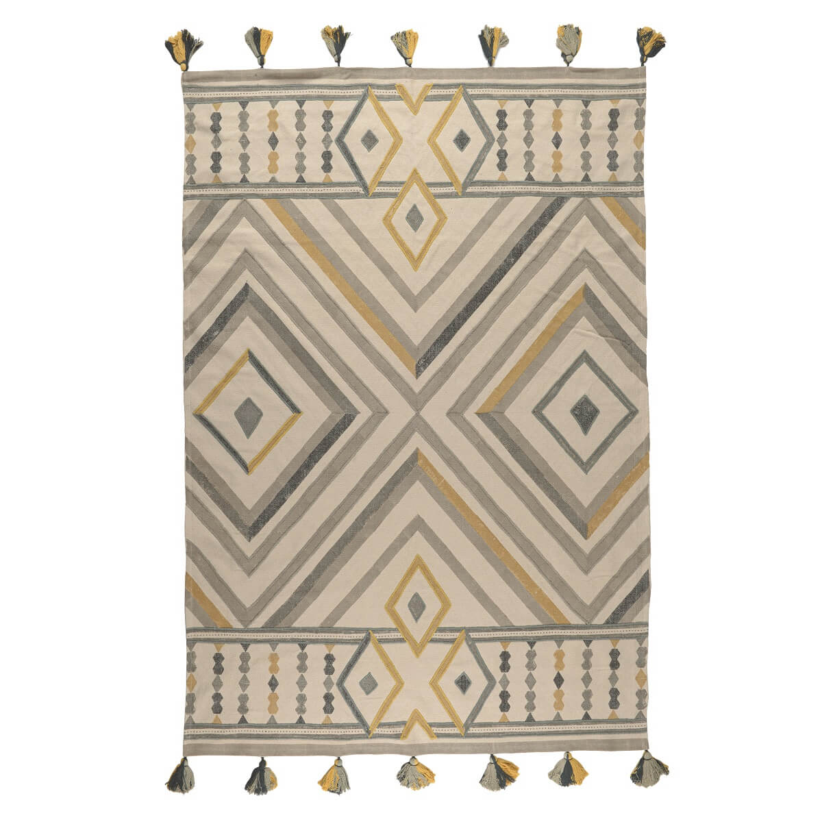 Ковер Tkano из хлопка с контрастным узором и кисточками из коллекции Ethnic, 160х230 см TK20-DR0020