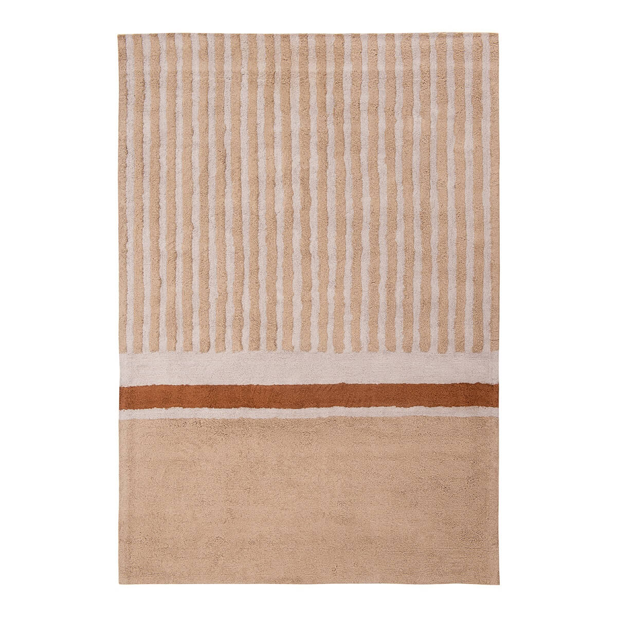 Ковер Tkano из хлопка с рисунком Tulip garden бежевого цвета из коллекции Terra, 160х230 см TK22-DR0005