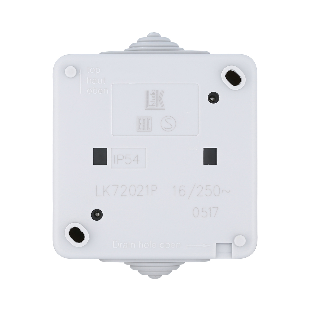 Розетка LK Studio одинарная с з/к, EF600G, 16A (серый) 80007 3