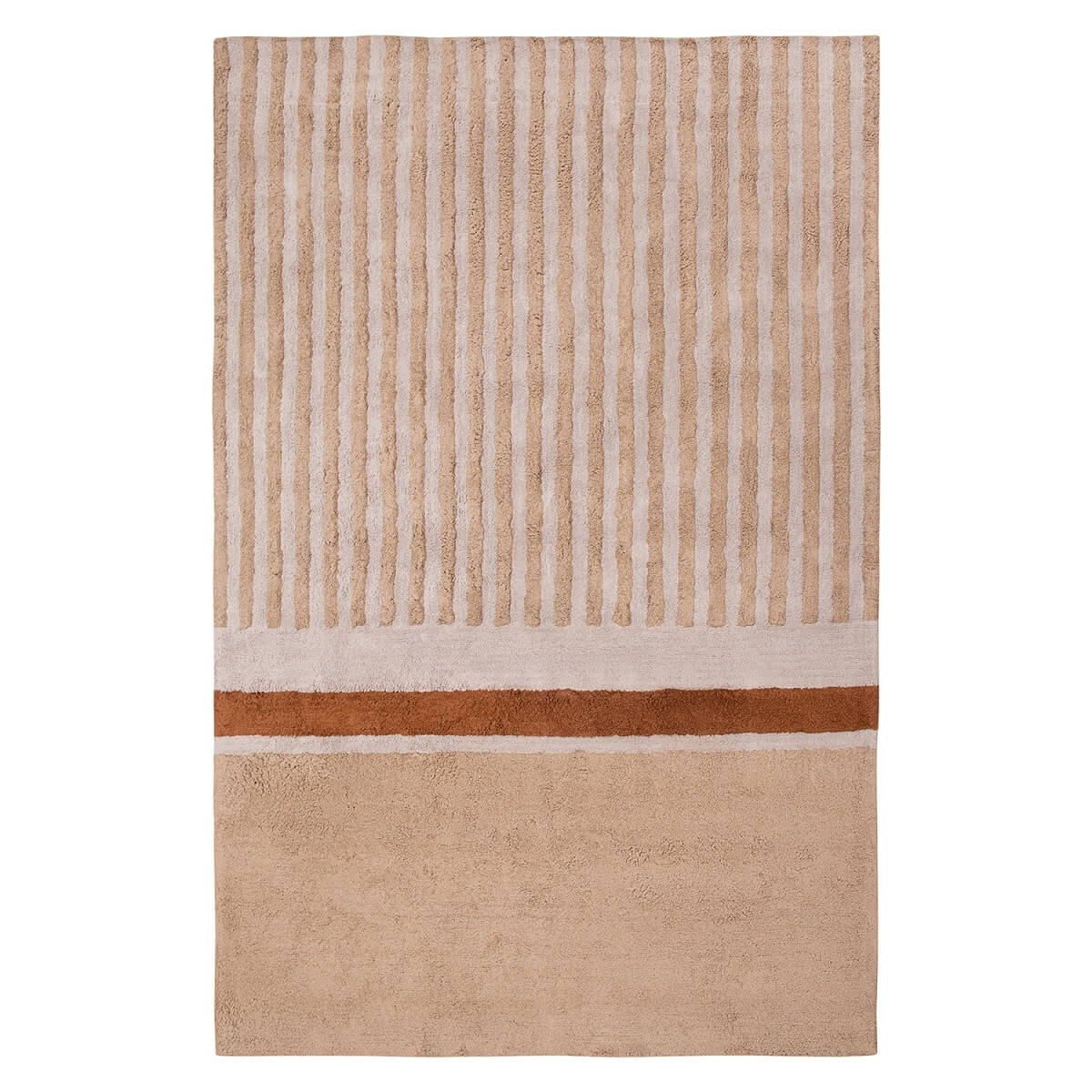 Ковер Tkano из хлопка с рисунком Tulip garden бежевого цвета из коллекции Terra, 200х300 см TK22-DR0006