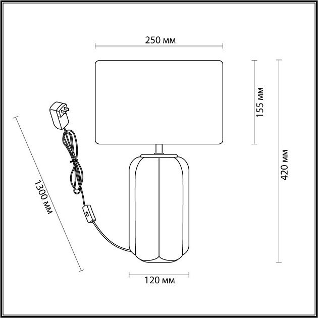 Настольная лампа Lumion Moderni Chi 5665/1T Фото № 2