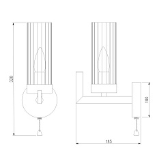 Бра Eurosvet Arganie 60133/1 серебро 2