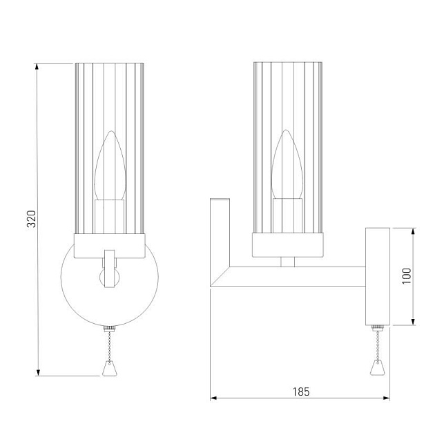 Бра Eurosvet Arganie 60133/1 серебро Фото № 3