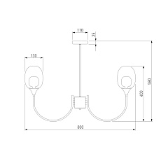 Подвесная люстра Eurosvet Spritz 70217/8 латунь 1