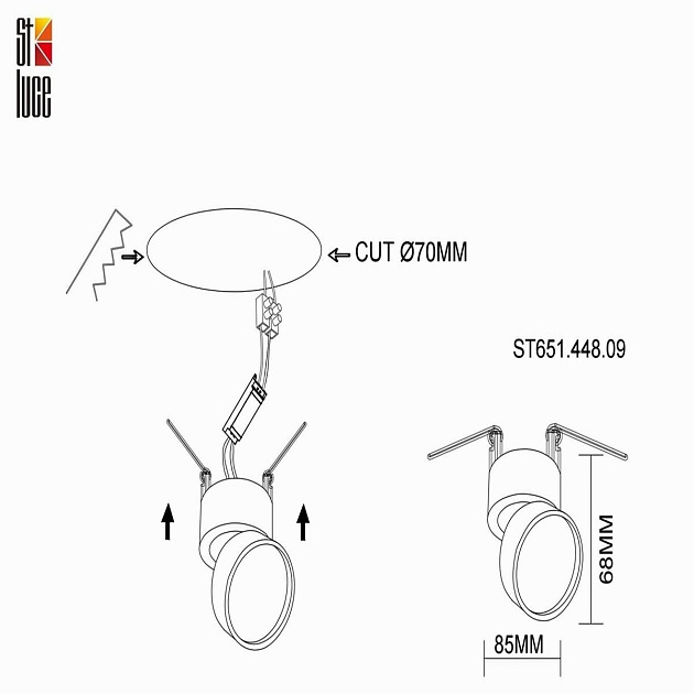 Встраиваемый светодиодный спот ST Luce ST651.448.09 изображение 2 Встраиваемый светодиодный спот ST Luce ST651.448.09 Фото № 2