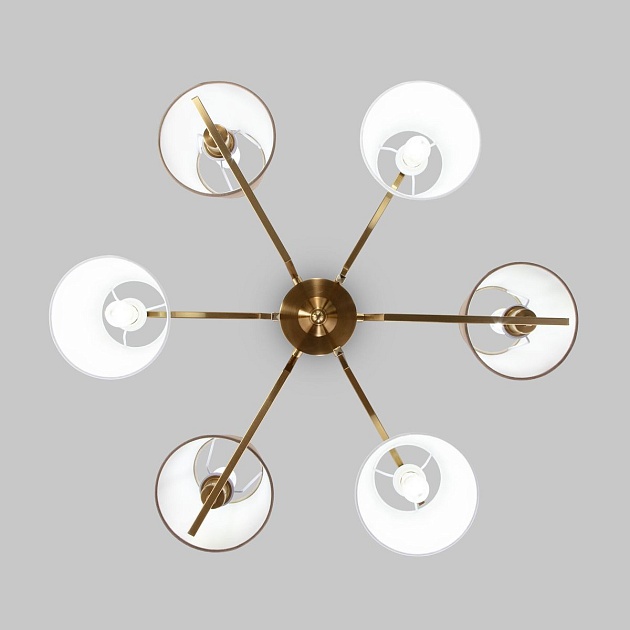 Потолочная люстра Eurosvet Ozark 60149/6 латунь изображение 4 Потолочная люстра Eurosvet Ozark 60149/6 латунь Фото № 4