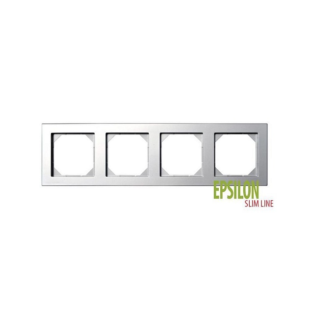 Рамка 4-постовая Liregus Epsilon серебро 28-1904 Фото № 