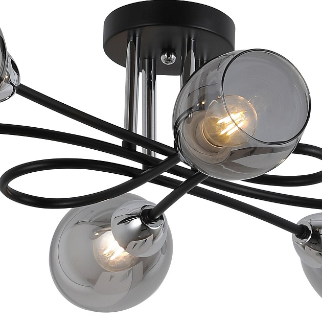 Потолочная люстра Illumico IL8263-6COU-79 BK CR изображение 2 Потолочная люстра Illumico IL8263-6COU-79 BK CR Фото № 2