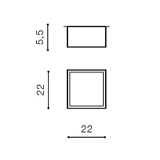 Накладной светильник Azzardo Monza Square 22 AZ2270 1