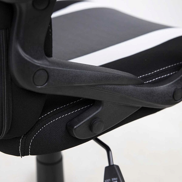 Игровое кресло AksHome Flaviy черный/серый/белый, ткань 86381 Фото № 3